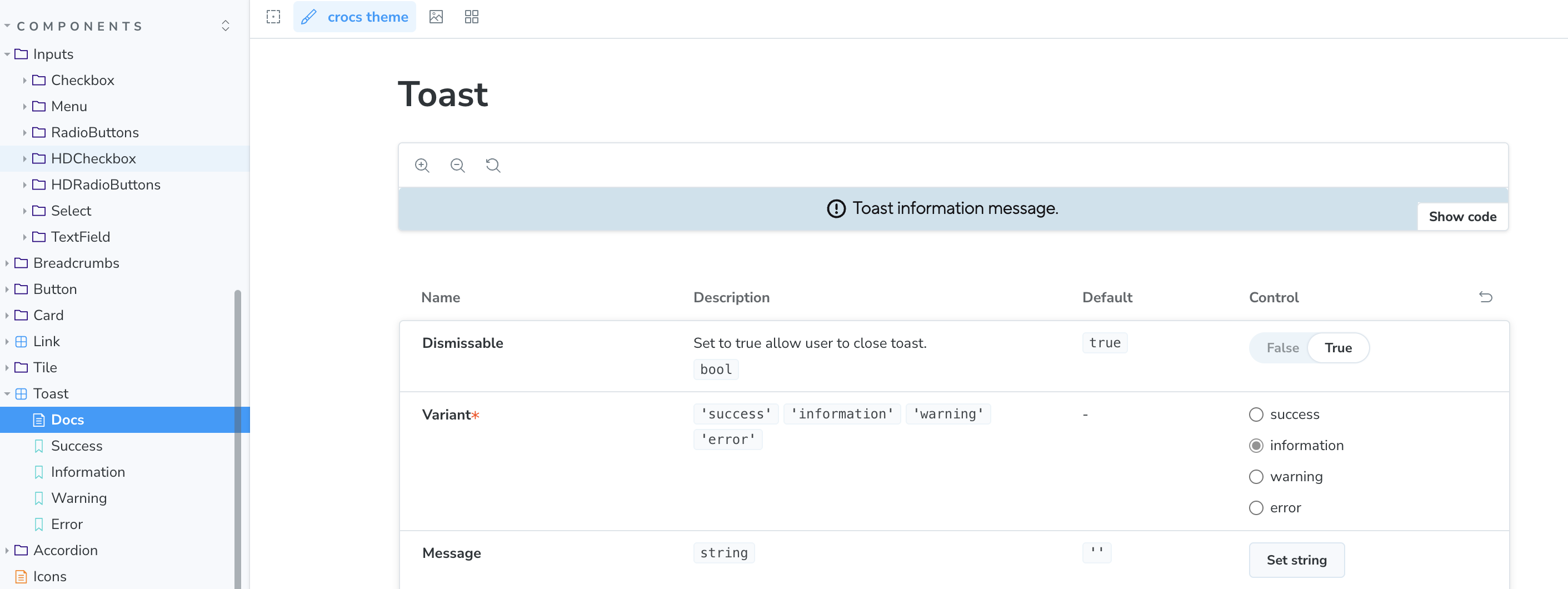 Okra toast component